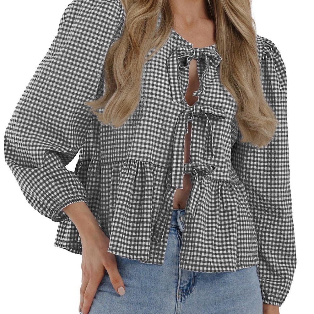 PRETTYGARDEN WOMENS SPRING BABYDOLL BLOUSE